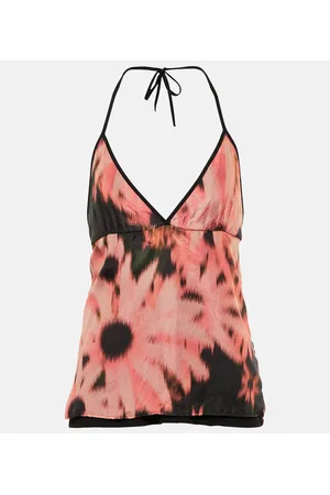 DRIES VAN NOTEN Top de seda y algodón