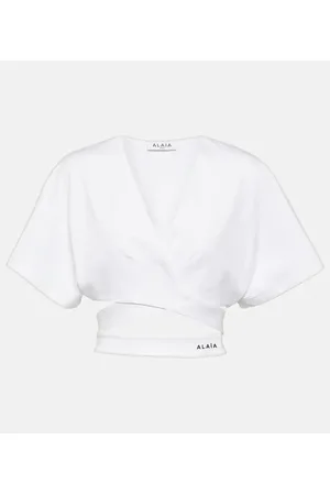 Alaïa Alaïa Crop top en jersey de algodón