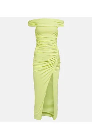 Self-Portrait Vestido midi con hombros descubiertos