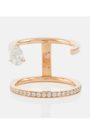Repossi Anillo Serti Sur Vide de oro rosa 18 ct con diamantes
