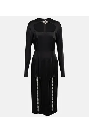 Christopher Kane Vestido midi adornado con abertura