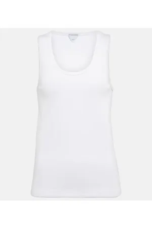 Bottega Veneta Tank top de mezcla de algodón