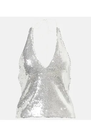 ROTATE Top de lentejuelas con cuello halter
