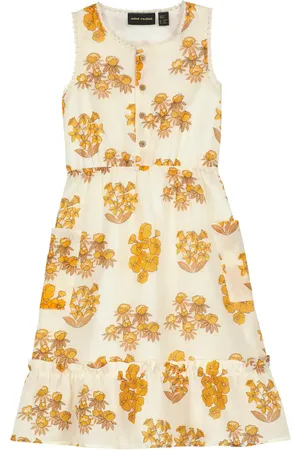 Mini Rodini Vestido de algodón estampado