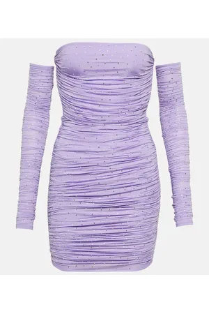 ALEX PERRY Vestido corto de jersey con cristales