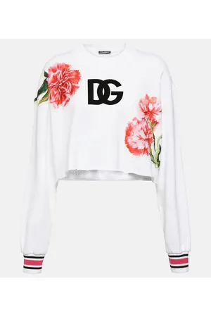 Dolce & Gabbana Sudadera cropped de algodón con logo