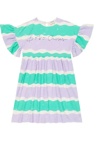 Bobo Choses Vestido de algodón a rayas