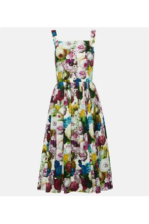 Dolce & Gabbana Vestido midi de algodón floral