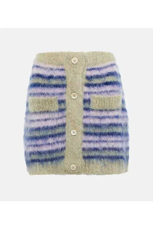 Marni Minifalda en mezcla de mohair a rayas