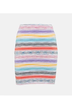 Missoni Minifalda de punto a rayas