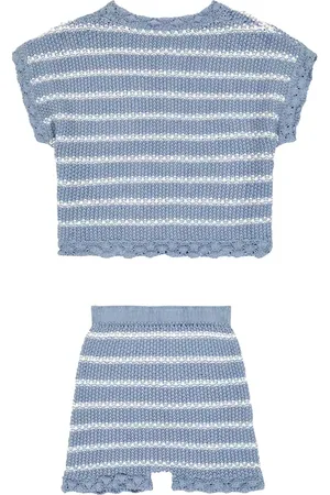Suncracy Set de cárdigan y shorts Rayas