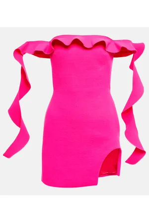 DAVID KOMA Vestido corto en mezcla de lana