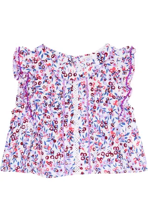 POUPETTE ST BARTH Top Adeh floral con volantes