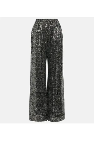 Dolce & Gabbana Pantalones anchos de tiro alto