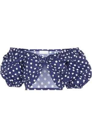 Caroline Constas Crop top Rhys con lunares