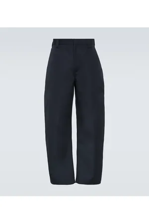 Bottega Veneta Pantalones tapered de lana y algodón