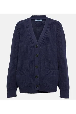 Prada Cárdigan en mezcla de algodón oversized