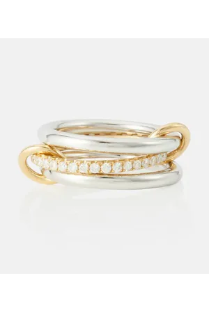 SPINELLI KILCOLLIN Anillo Libra de oro de 18 ct y plata de ley con diamantes
