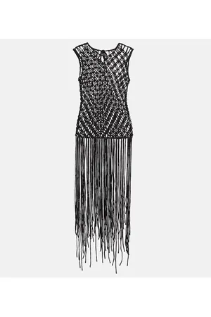 DRIES VAN NOTEN Top tejido con flecos