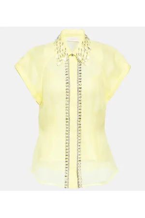 ZIMMERMANN Blusa Matchmaker de seda y lino