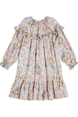 Il gufo Vestido floral con volantes