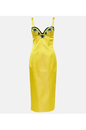 Miss Sohee Vestido midi Iris de terciopelo