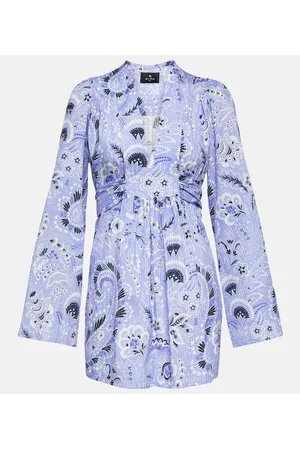 Etro Vestido corto en mezcla de algodón