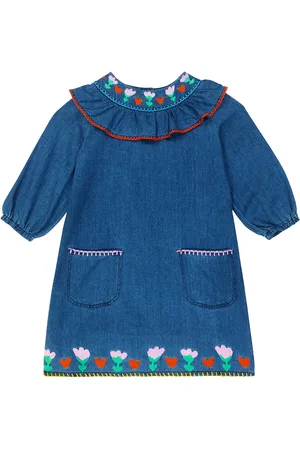 Stella McCartney Vestido en denim bordado