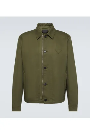 Prada Chaqueta de gabardina de algodón
