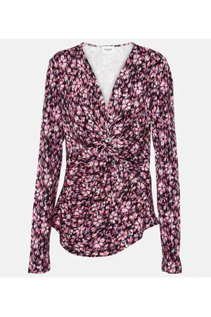 Marant Etoile Top Lyss de jersey fruncido