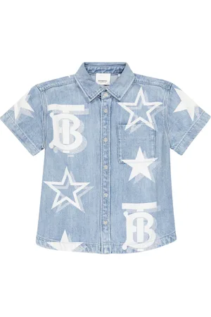Burberry Camisa TB Monogram en denim