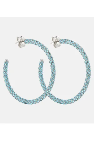 Amina Muaddi Pendientes Cameron con cristales