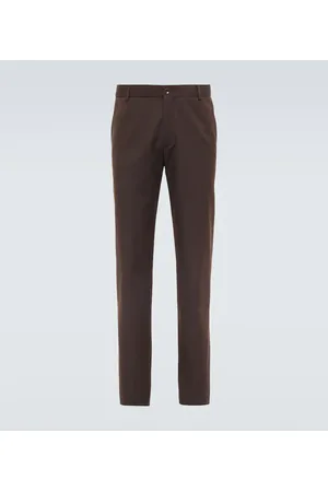 Loro Piana Pantalones chinos de gabardina de algodón y lana