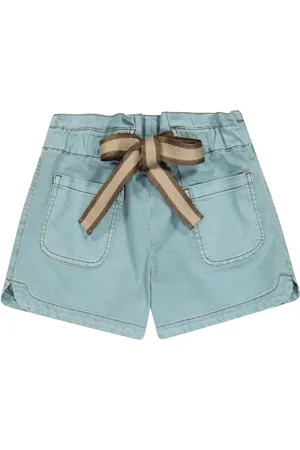 Brunello Cucinelli Shorts en sarga de mezcla de algodón