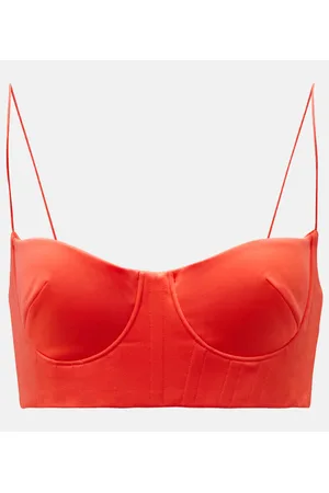 ALEX PERRY Bralette Hart de crepé de satén