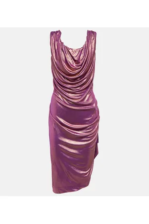 Vivienne Westwood Vestido corto de lamé drapeado