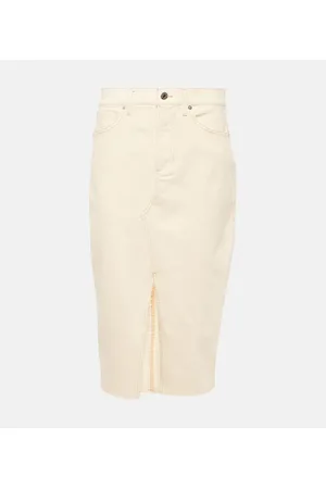 VERONICA BEARD Falda midi Breves de denim