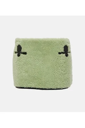 Blancha Minifalda de borrego con piel