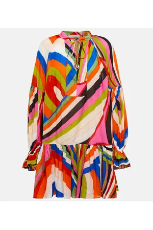 Puccini Vestido corto de algodón con estampado