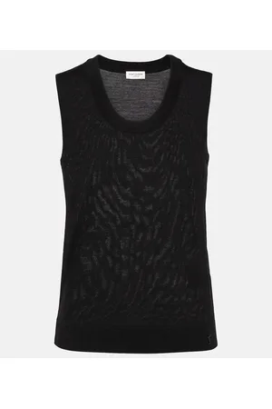 Saint Laurent Chaleco de punto de lana