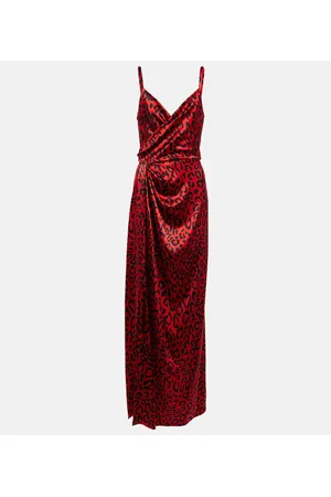 Dolce & Gabbana Vestido de fiesta en satén estampado
