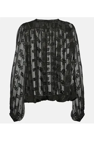 Dolce & Gabbana Blusa DG de devoré de satén
