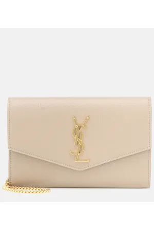 Saint Laurent Cartera con cadena Uptown de piel