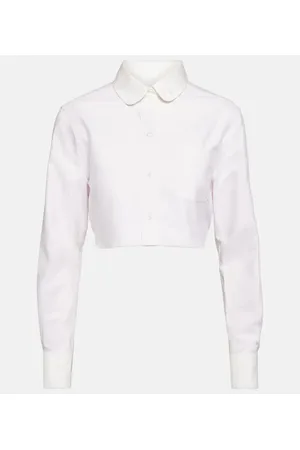 Thom Browne Camisa de algodón cropped