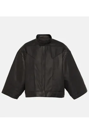 Rick Owens Chaqueta de piel cropped