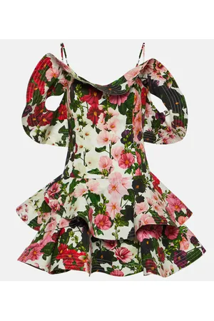 Oscar de la Renta Vestido corto en mezcla de algodón