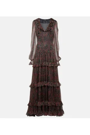 Etro Vestido de fiesta de seda con paisley