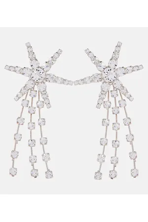Jennifer Behr Pendientes Cornet adornados con cristales