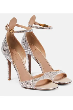 VALENTINO GARAVANI Sandalias de piel adornadas con VLogo