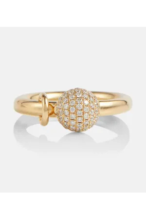 Rainbow K Anillo Piercing de oro de 14 ct con diamantes